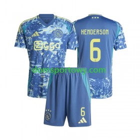 Koszulka Ajax Amsterdam Henderson 6 Dziecięcy Wyjazdowe Koszulki Piłkarskie 2024-2025 Krótki Rękaw